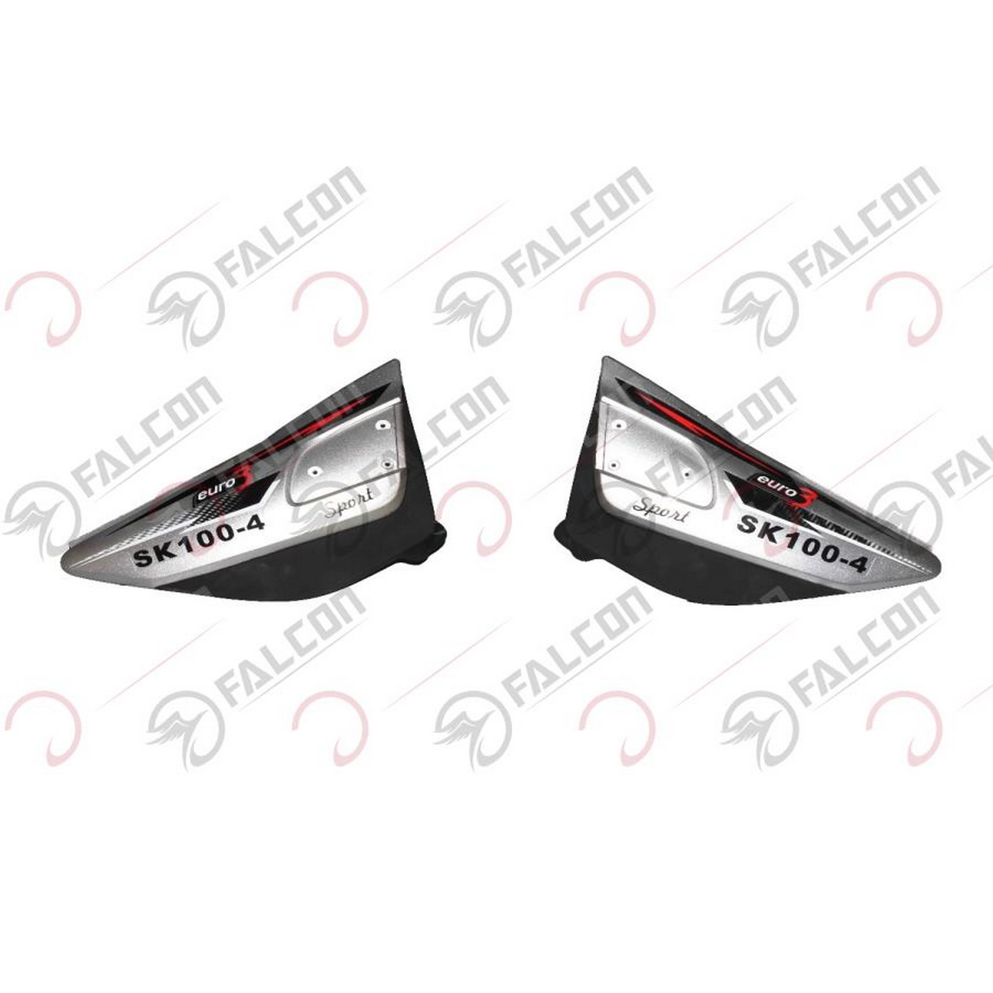 FALCON SK100-4 SPORT YAN KAPAK SAĞ SOL GRİ TAKIM #004-23-07GTK