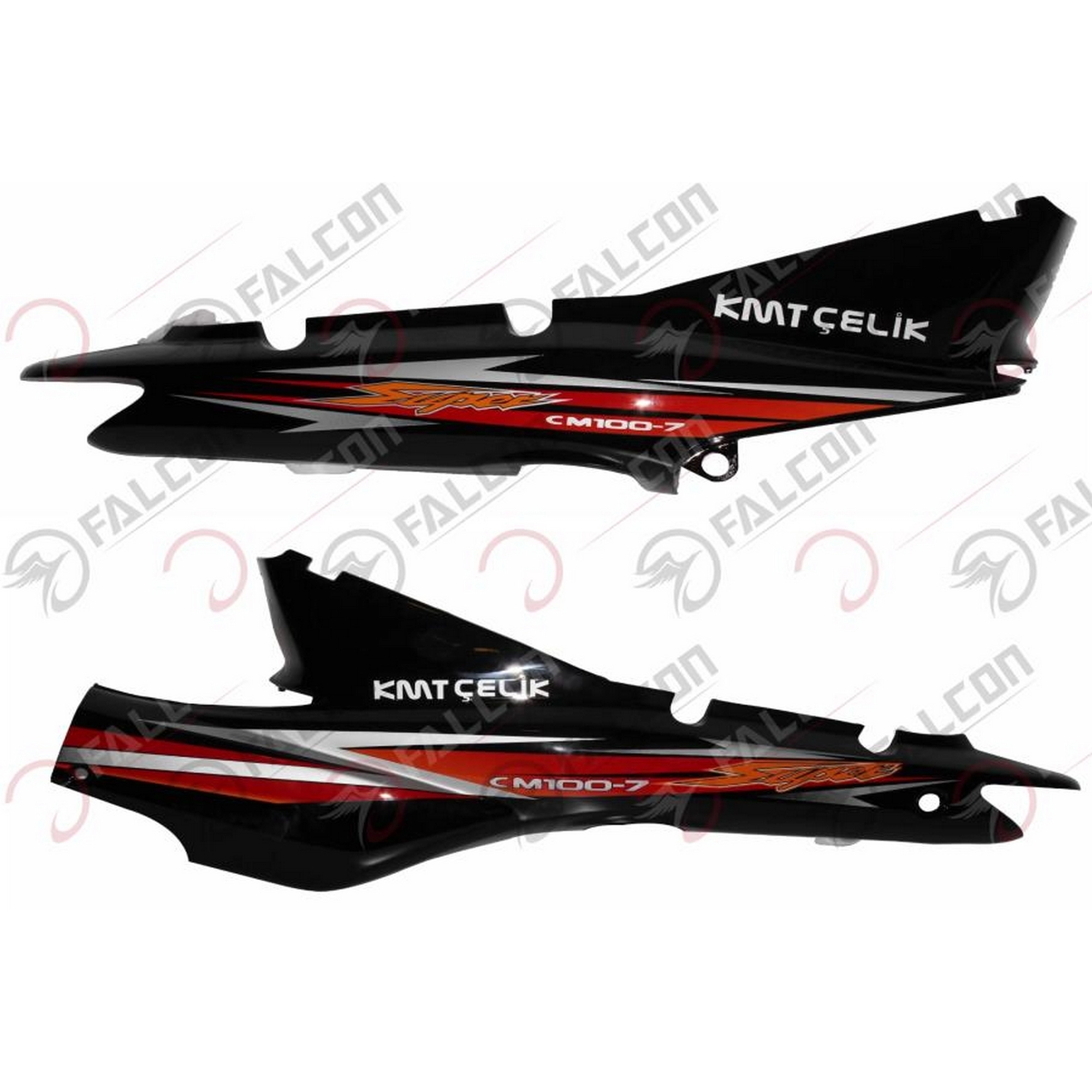 FALCON KMT CELIK 100 ARKA KARENAJ SAĞ SOL SİYAH TAKIM #10C-23-10STK