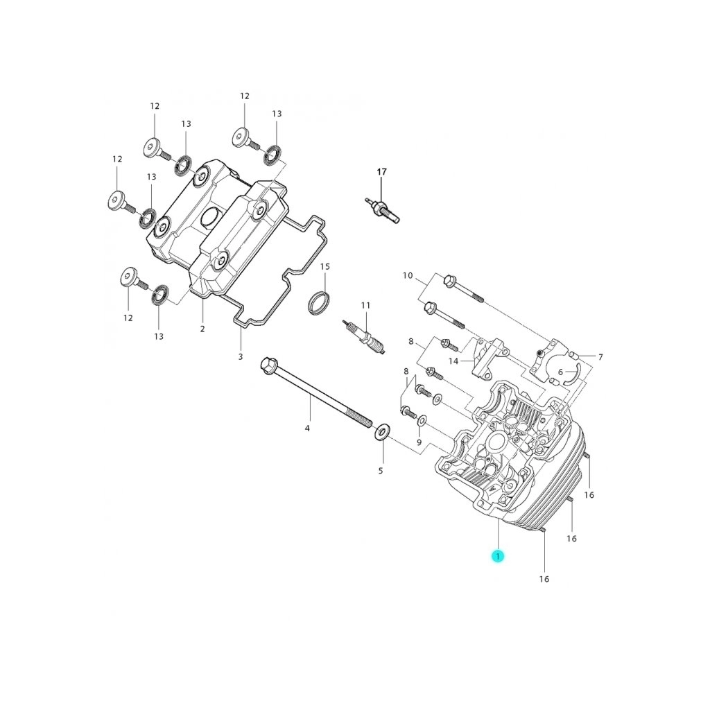 HYOSUNG GV 250 ie N Aquila SİLİNDİR KAPAĞI ÖN ÜST DELPHI