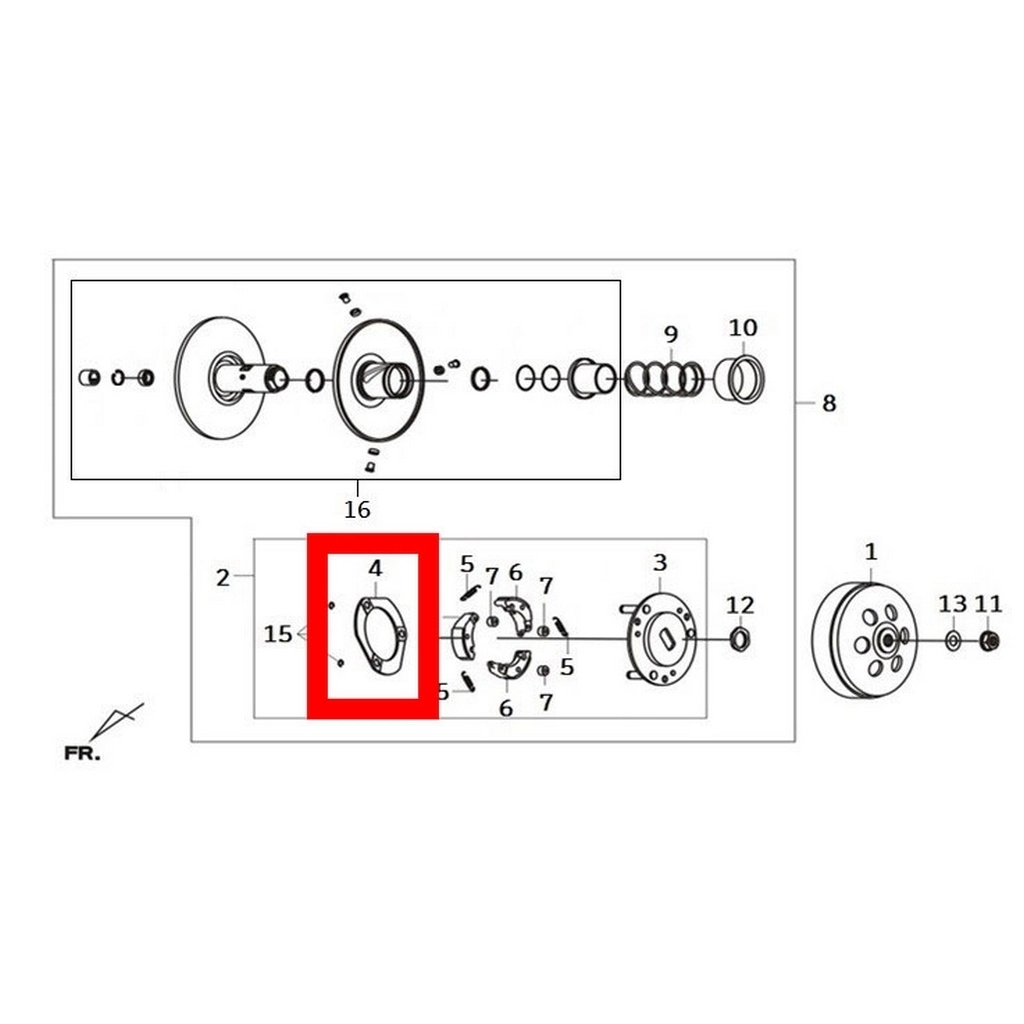 SYM CruiSym 250 CLUTCH SIDE PLATE