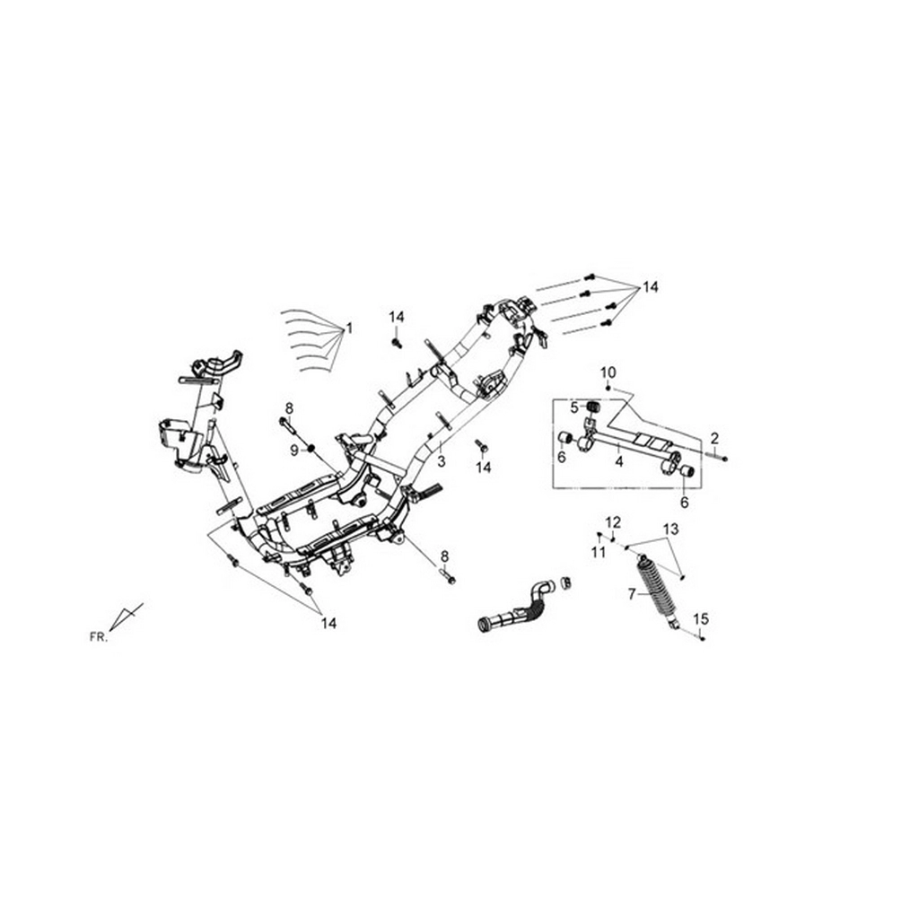 SYM Crox 125 ŞASE DEMİRİ KOMPLE