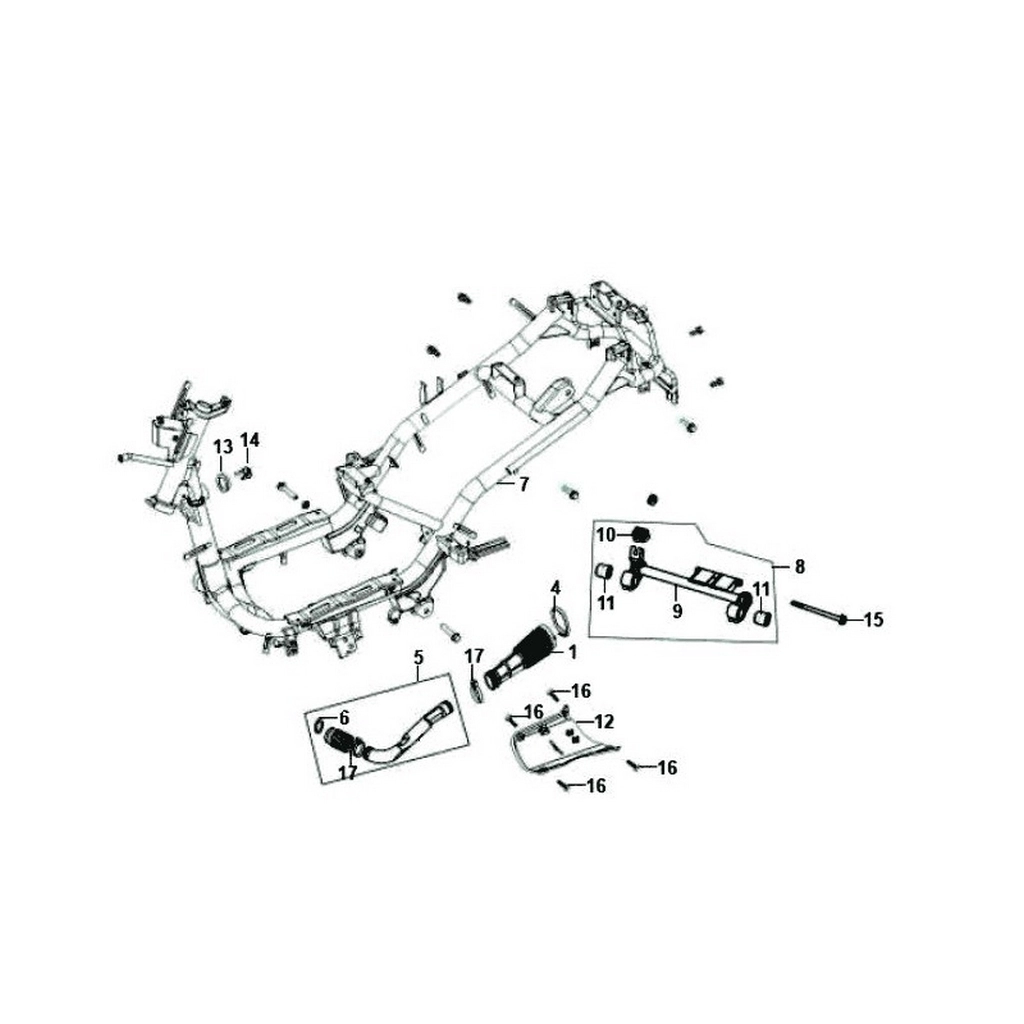 SYM Fiddle Eski Model (08-09) MOTOR ASKISI KOMPLE