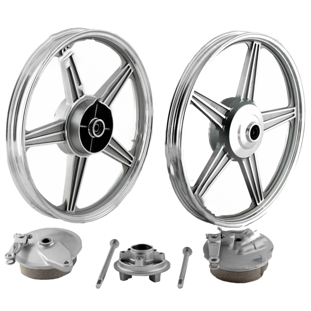 ÖN - ARKA JANT ALÜMİNYUM BÜYÜK BALATA - KAMPANALI - DİŞLİ TAMBURU DAHİL ÖN 1.40 x 18 - ARKA 1.85 x 18 CG OEM KL