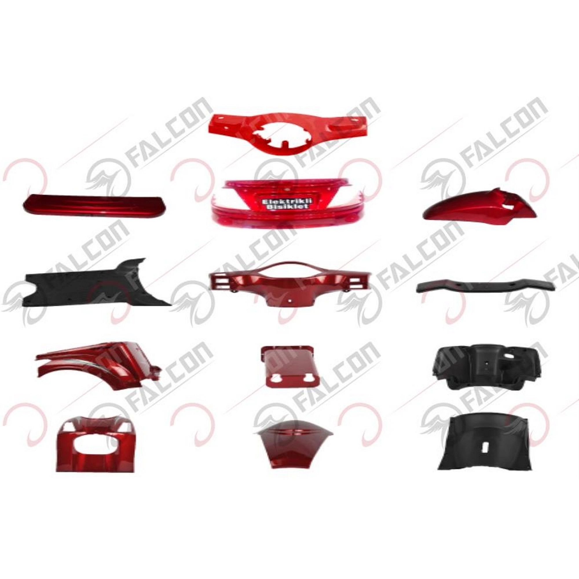 FALCON ASSISTANT 2500 XL KAPORTA SETİ TAKIM 13 PARÇA KIRMIZI #ASTXL-16-15K