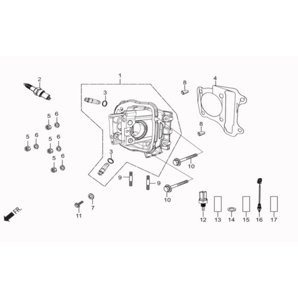 HERO DUET 125 CONTA SILINDIR KAPAK #HR125-DTI E0304