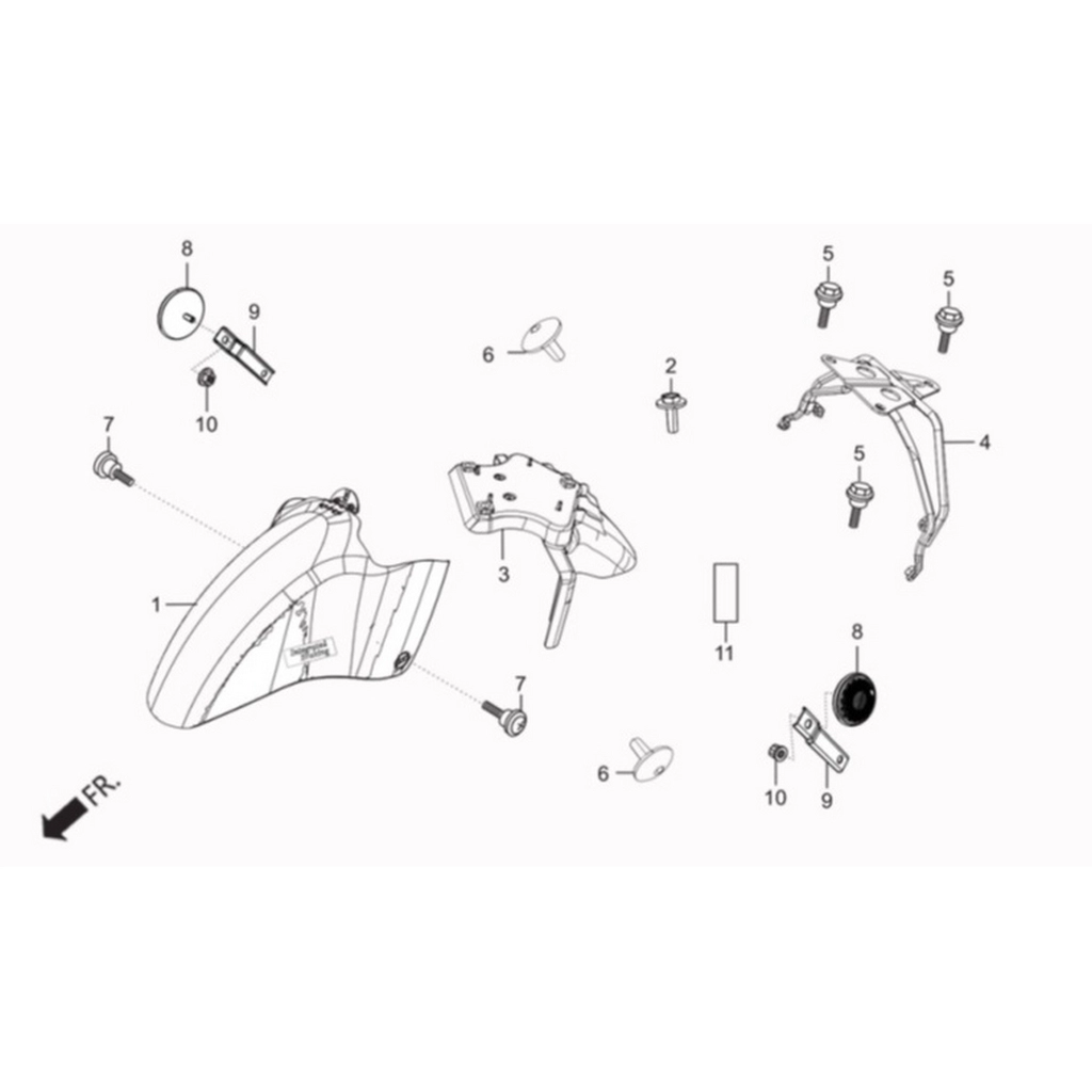 HERO DUET 125 DIS GRENAJ ON CAMURLUK BEYAZ #HR125-DTI F0501 BY