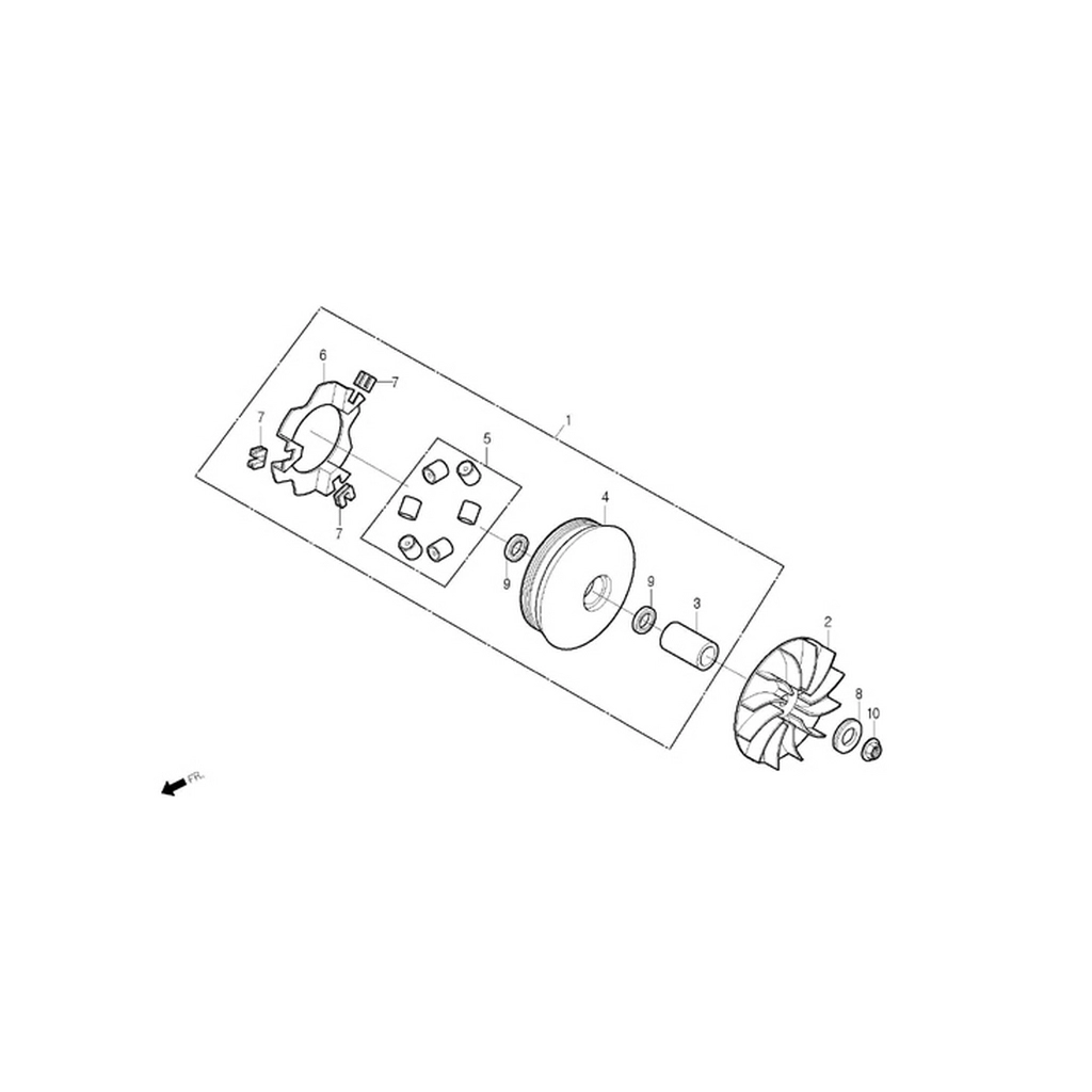 DAELIM SN125 (DL125) VARYATOR FAN #DL125 E1202