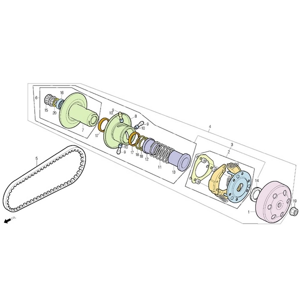 DAELIM SN125 (DL125) TAMBUR KOMPLE #DL125 E1304