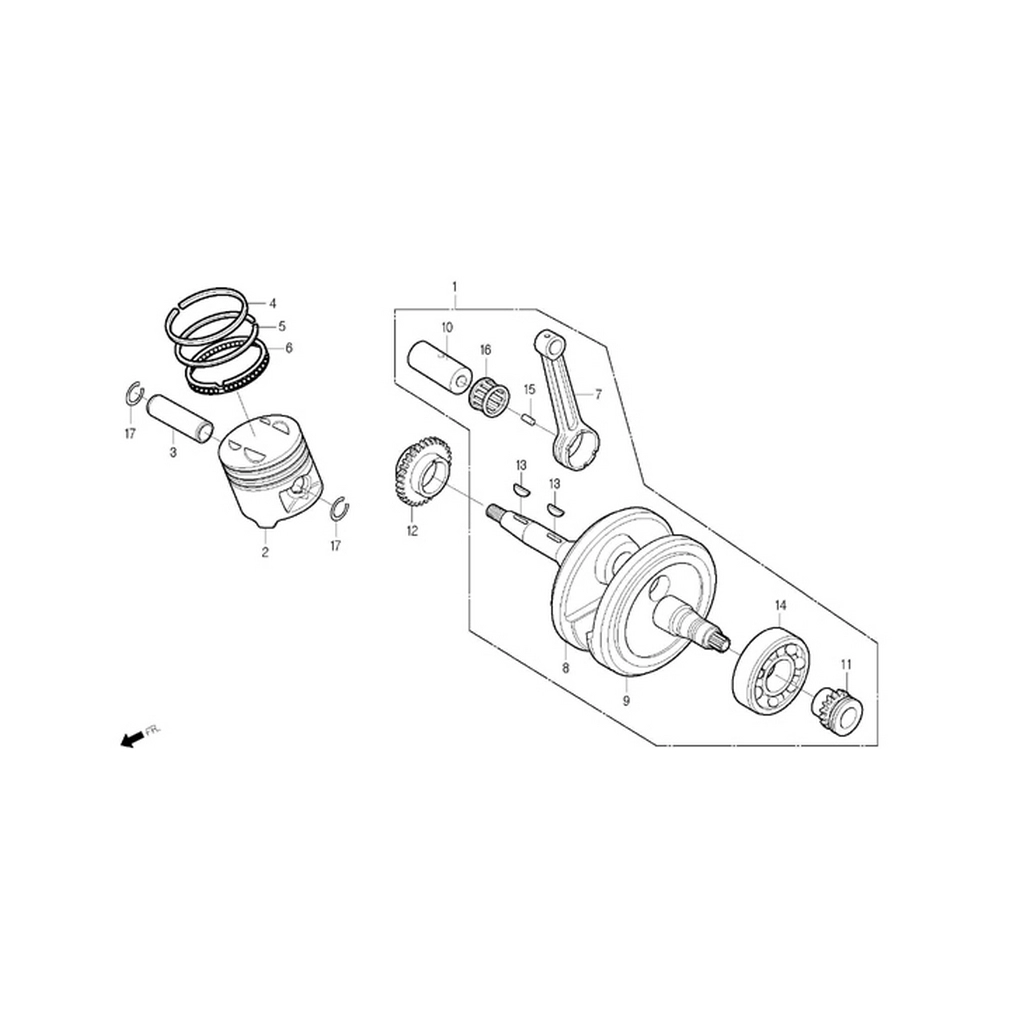 DAELIM SN125 (DL125) KRANK #DL125 E1801
