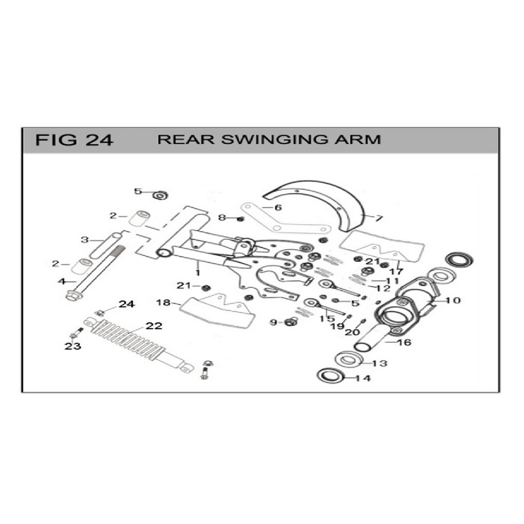 KUBA M150-T ARKA AMORTİSÖR TEK [W180] #KM 66001