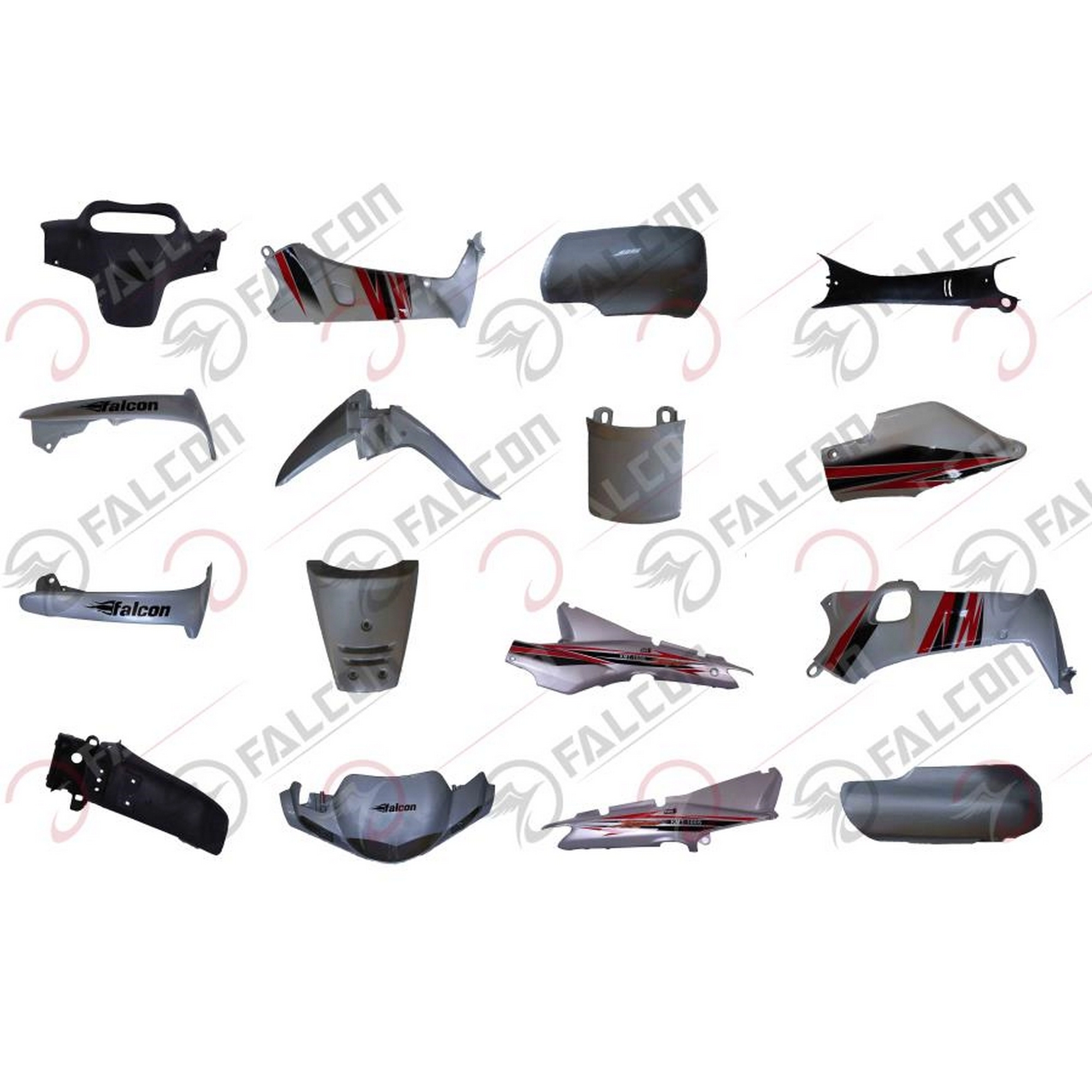FALCON PLUS 100 KAPORTA SETİ TAKIM 16 PARÇA GRİ #PLUS-16-42G