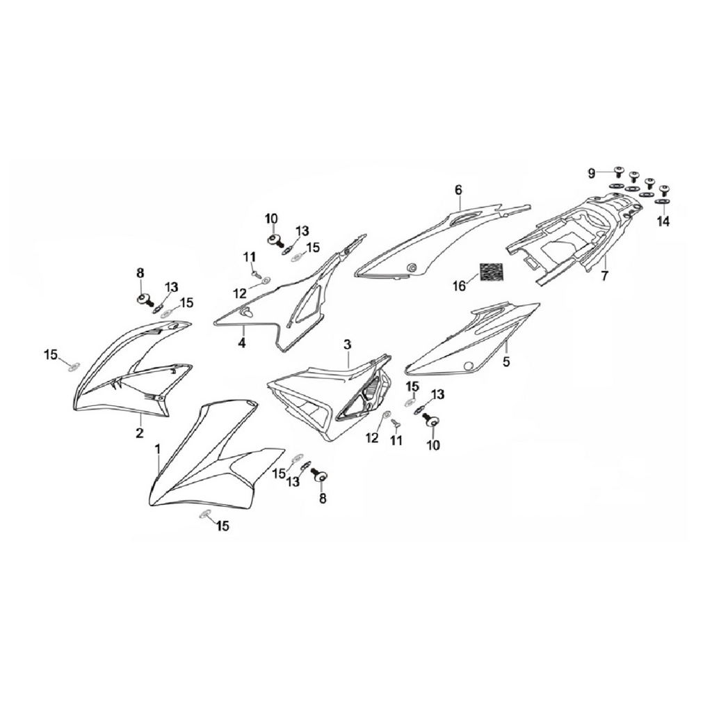 RKS RT250 ARKA YAN PANEL SOL BEYAZ #RK 25799