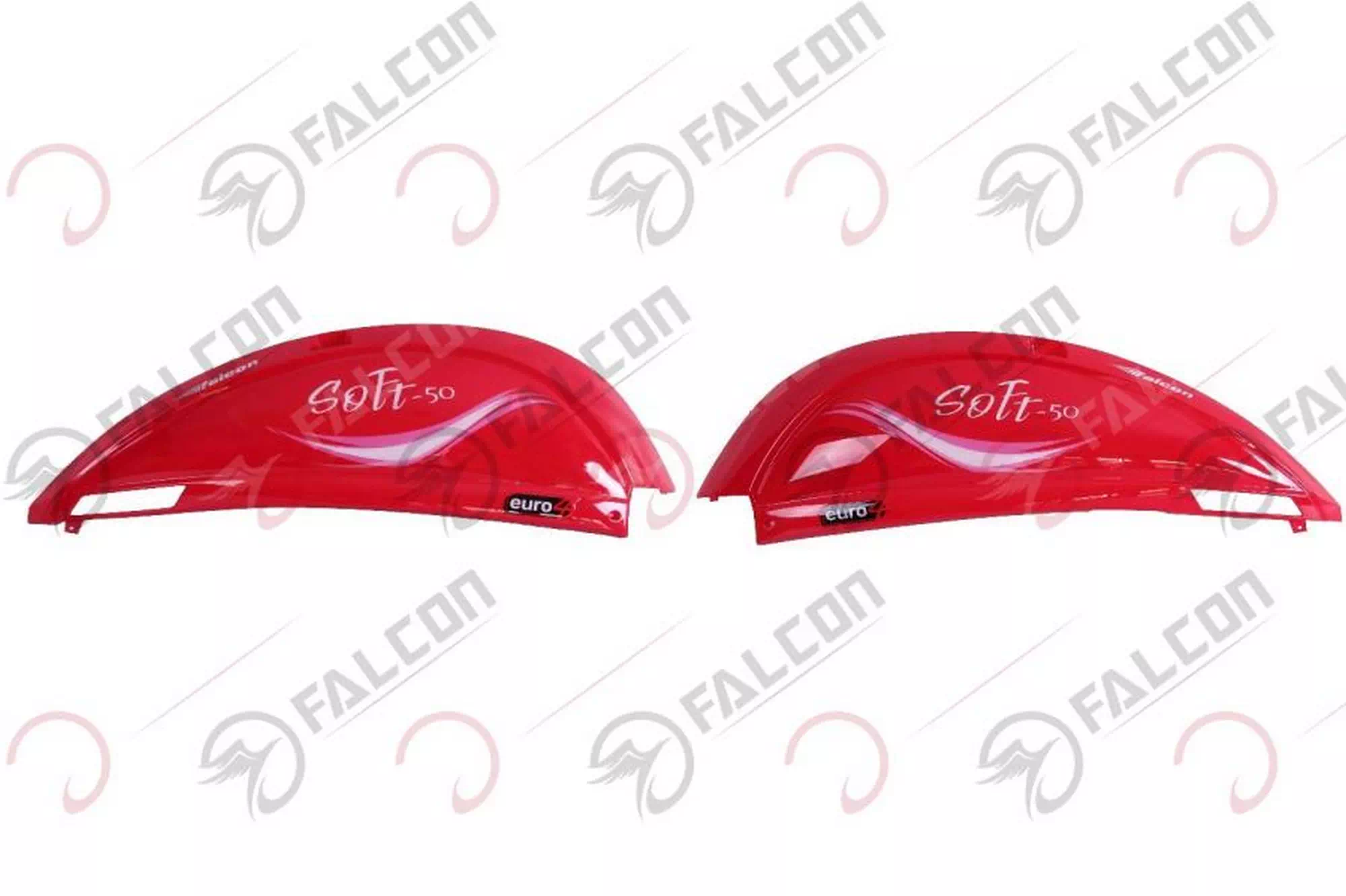FALCON SOFT 50 ARKA KARENAJ SAĞ SOL KIRMIZI TAKIM #SOFT-23-04KTK