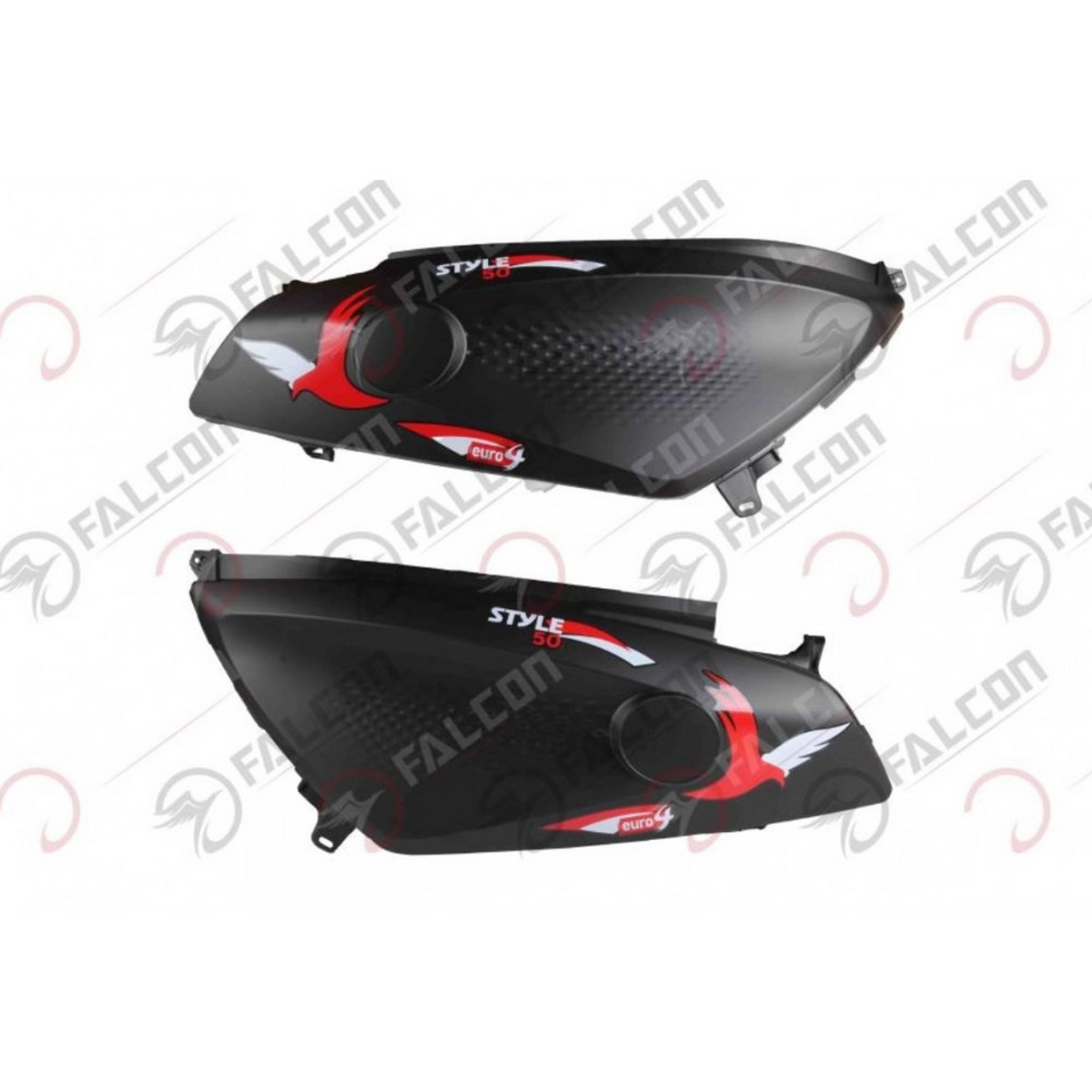 FALCON STYLE 50 ARKA KARENAJ SAĞ SOL SİYAH TAKIM #STYLE-23-04STK