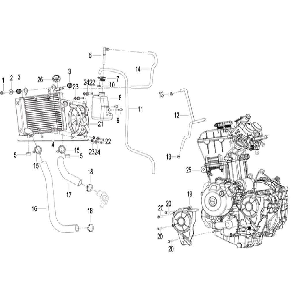 BENELLI TRK 502 X RADYATÖR VE FAN #KM 75825