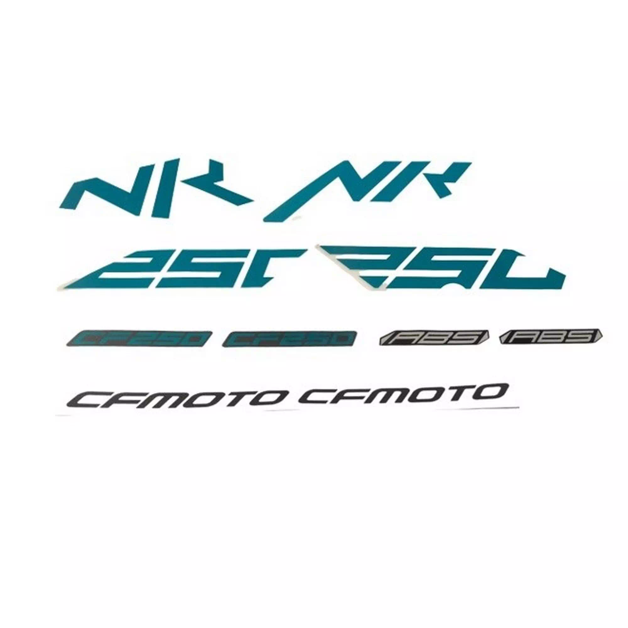 CF MOTO 250NK ETIKET SETI KOMPLE TURKUAZ #Y4CFM4012A0141