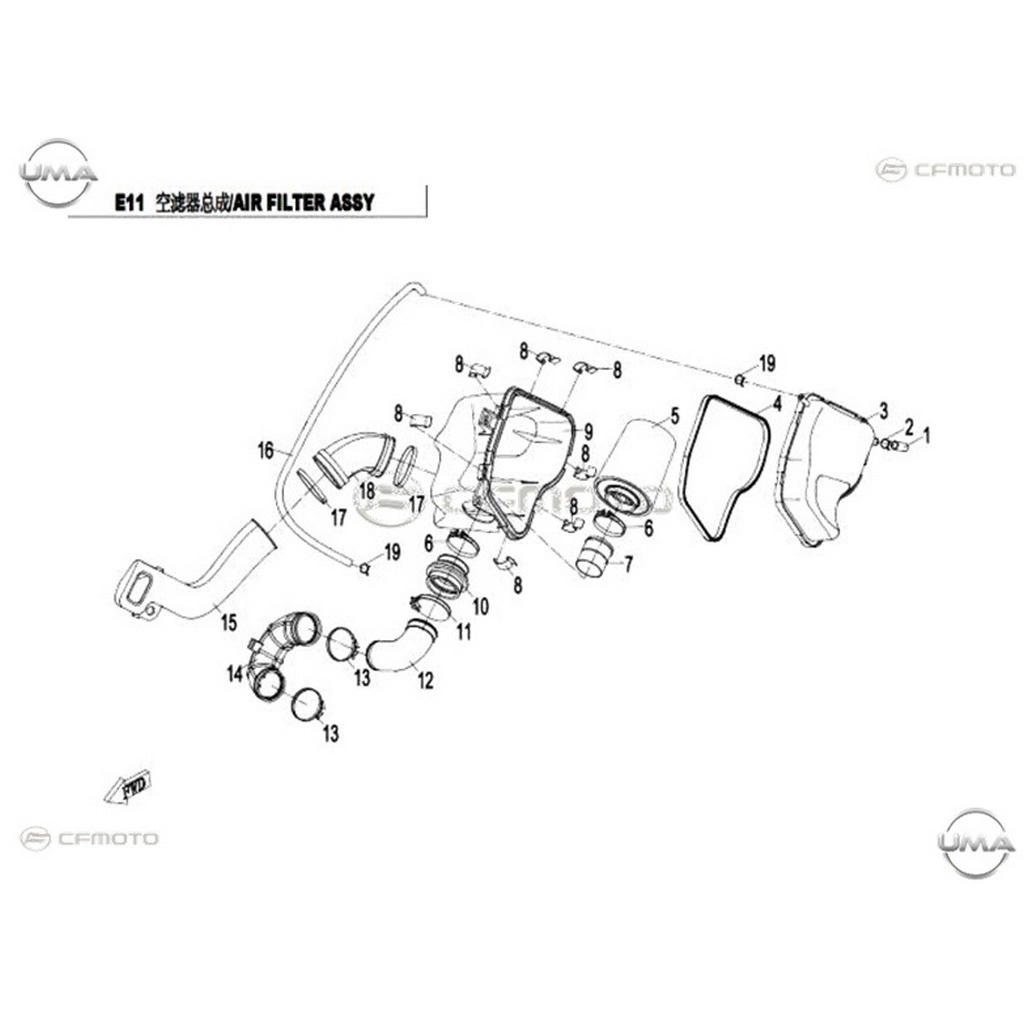 CF MOTO ZFORCE 550 KELEBEK VALF GOVDESI #Y4CFM4021A0016