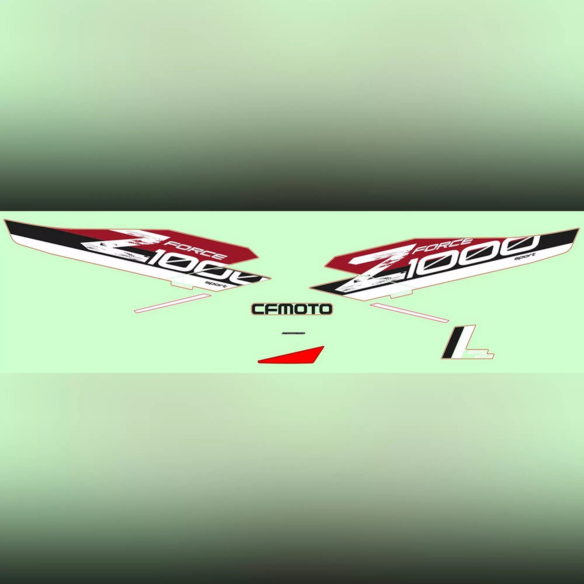CF MOTO ZFORCE 1000 SPORT (T1B) UTR ETIKET SETI KOMPLE (KIRMIZI) #Y4CFM4031A0328