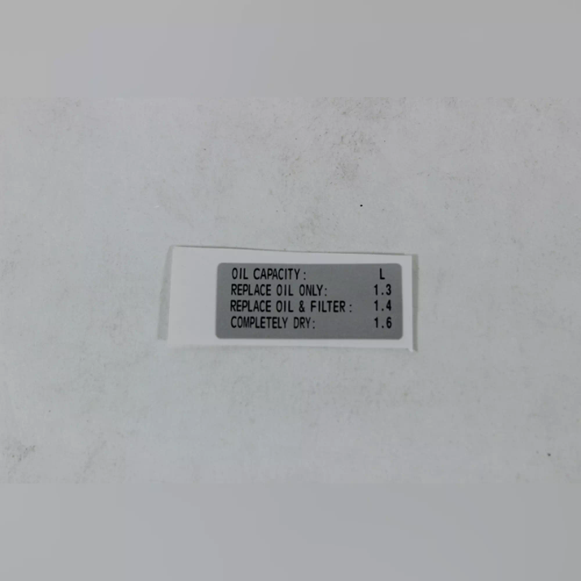 CF MOTO CF250-6 SR (EU 4) YAG DOLUM TALIMAT ETIKETI #Y4CFM4033A0026