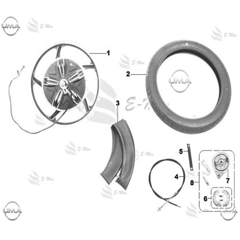 MONDIAL E-MON E-CUB ARKA FREN STOPER KOLU #Y4EMN2015A0034