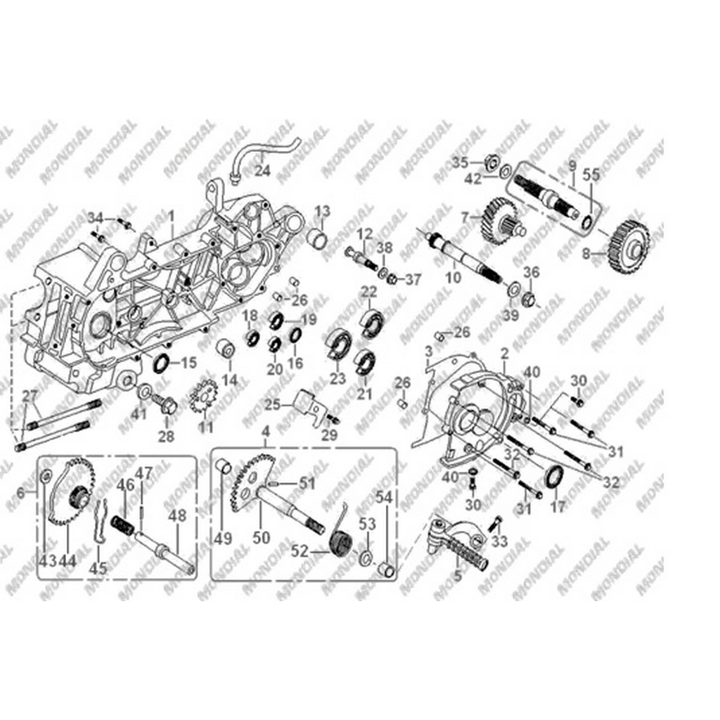 MONDIAL 125 MT KRANK KUTUSU SOL #Y4MON0080A0003