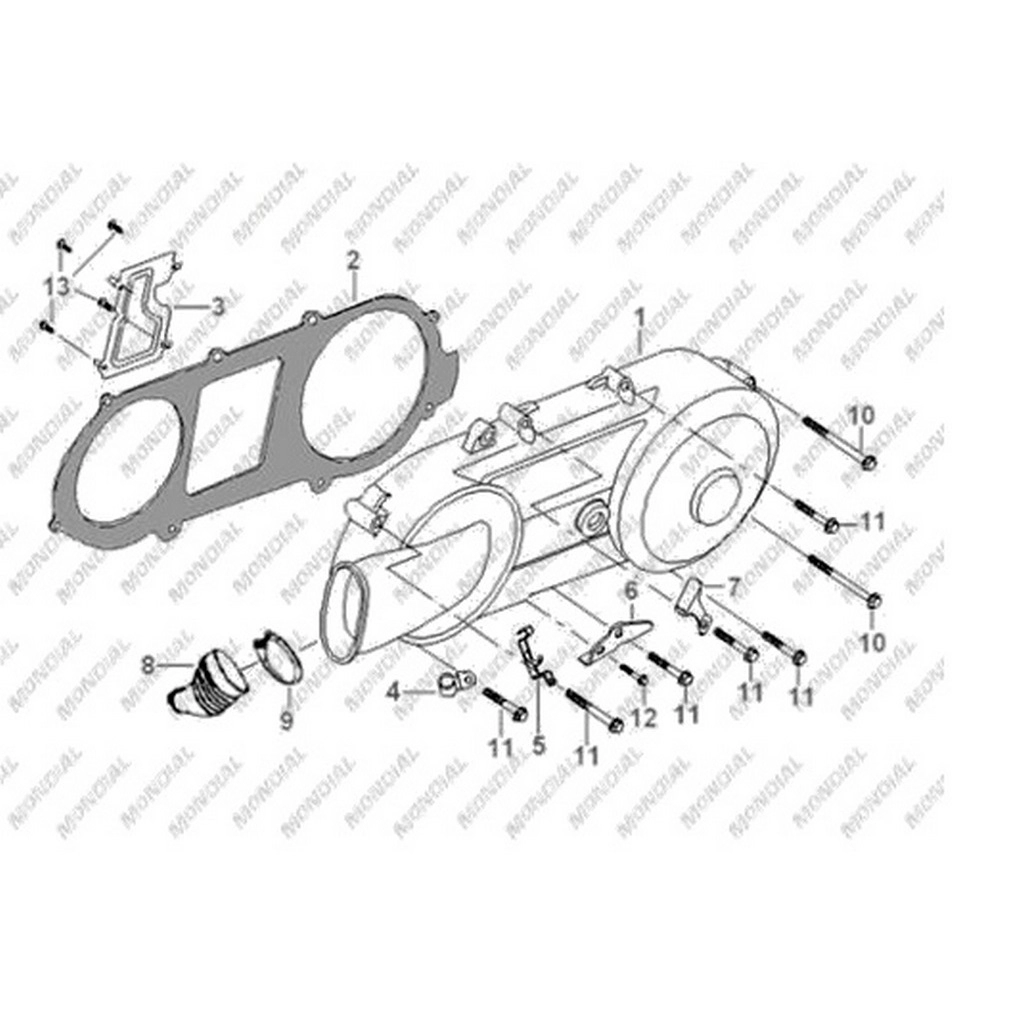 MONDIAL 125-150 RR KRANK KUTUSU SOL KAPAK #Y4MON0190A0003