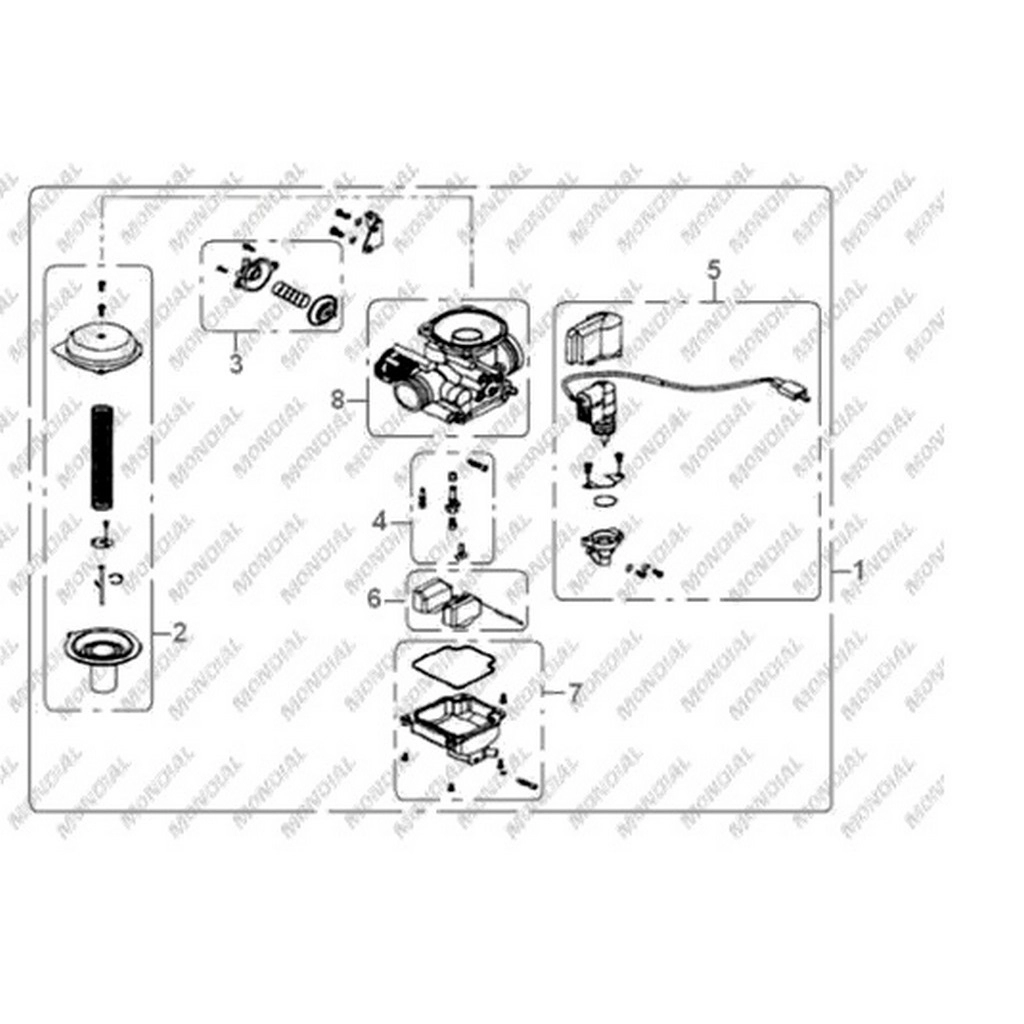 MONDIAL 125-150 RR KARBURATOR GAZ PISTON VALFI 24MM #Y4MON0190A0015