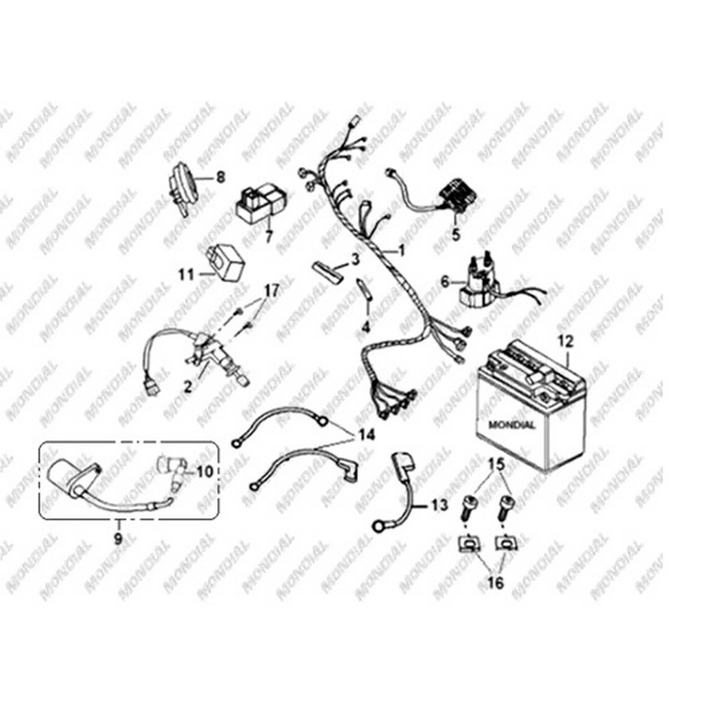 MONDIAL 150 RF ELEKTRIK TESISATI KOMPLE #Y4MON0220A0011