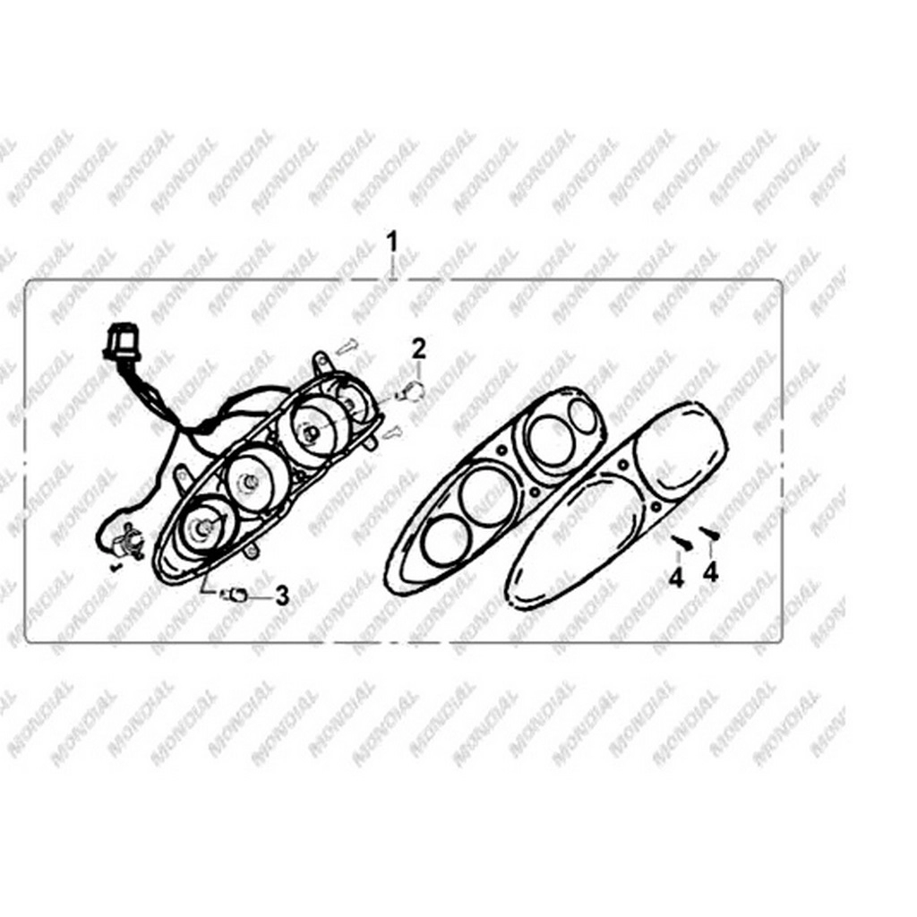 MONDIAL 150 ZAT ARKA STOP KOMPLE #Y4MON0230A0239