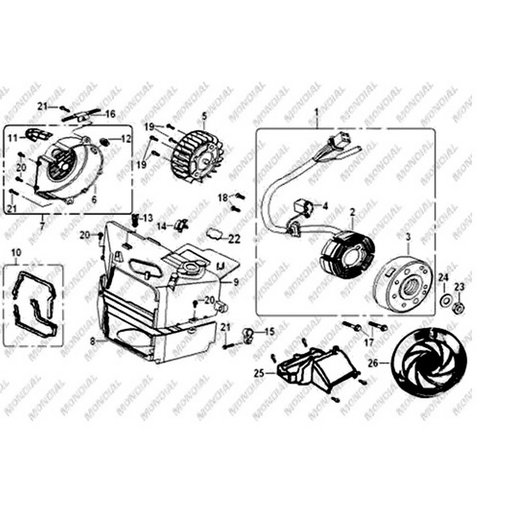 MONDIAL 150 ZC FAN DEKORATIF KAPAK #Y4MON0240A0024