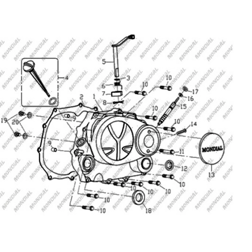 MONDIAL 150 KN KRANK KUTUSU SAG KAPAK #Y4MON0260A0002