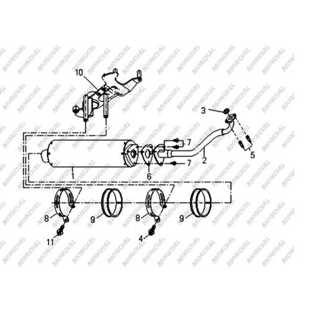 MONDIAL 151 RS EGZOZ BAGLANTI BRAKETI #Y4MON0280A0004