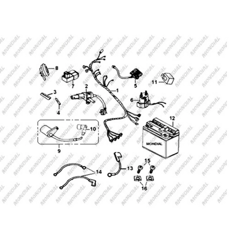 MONDIAL 151 RS ELEKTRIK TESISATI KOMPLE #Y4MON0280A0006