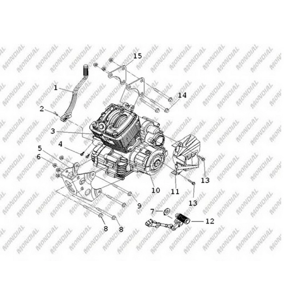 MONDIAL 125 MH (DRIFT) VITES PEDALI #Y4MON0400A0065