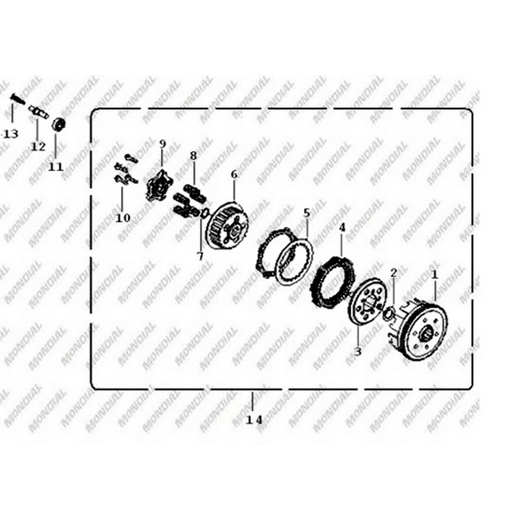 MONDIAL 125 MH (DRIFT) DEBRIYAJ MILI #Y4MON0400A0068