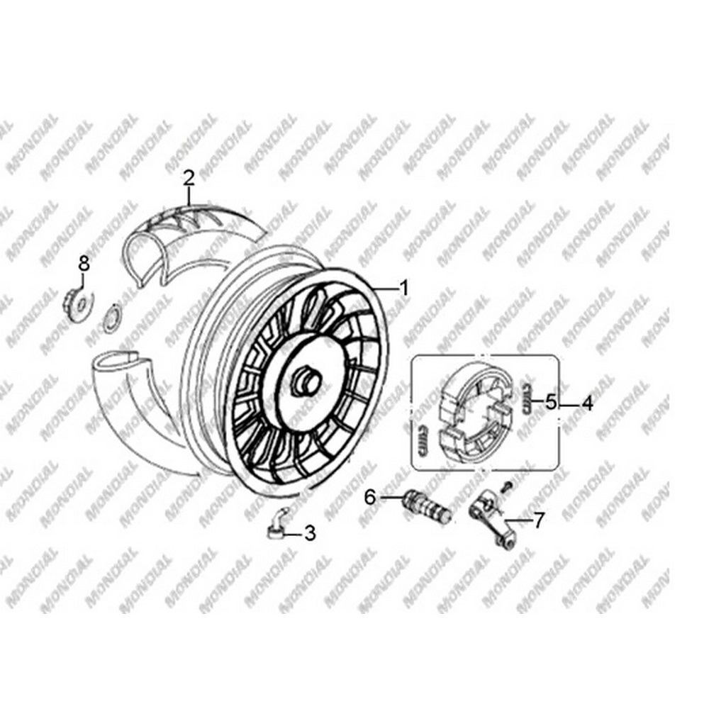 MONDIAL 50 REVIVAL ARKA JANT - CELIK (2.15X10") #Y4MON0680A0073