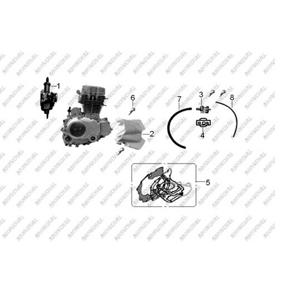 MONDIAL 125 MX (GRUMBLE) KRANK KUTUSU SOL ARKA KAPAK #Y4MON0720A0009