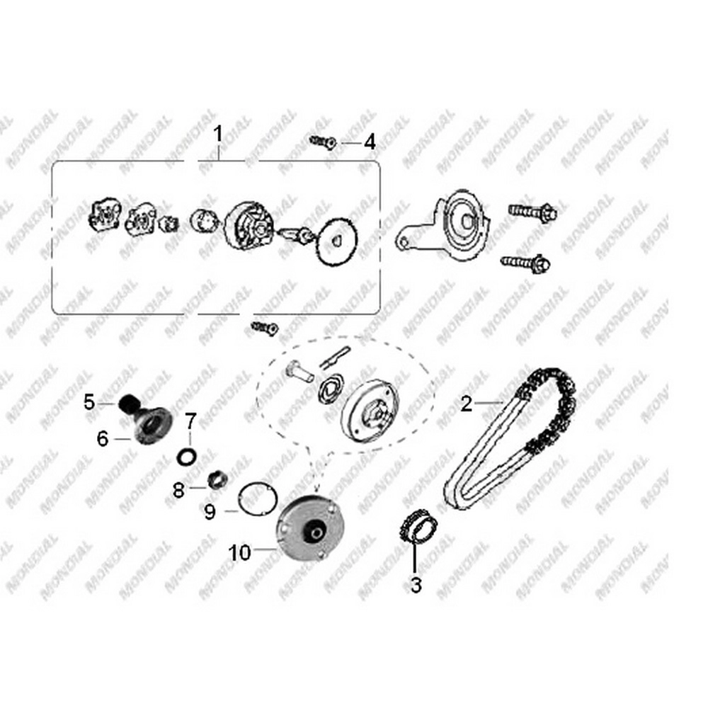 MONDIAL 125 MX (GRUMBLE) YAG POMPASI ROTOR DISLISI #Y4MON0720A0004