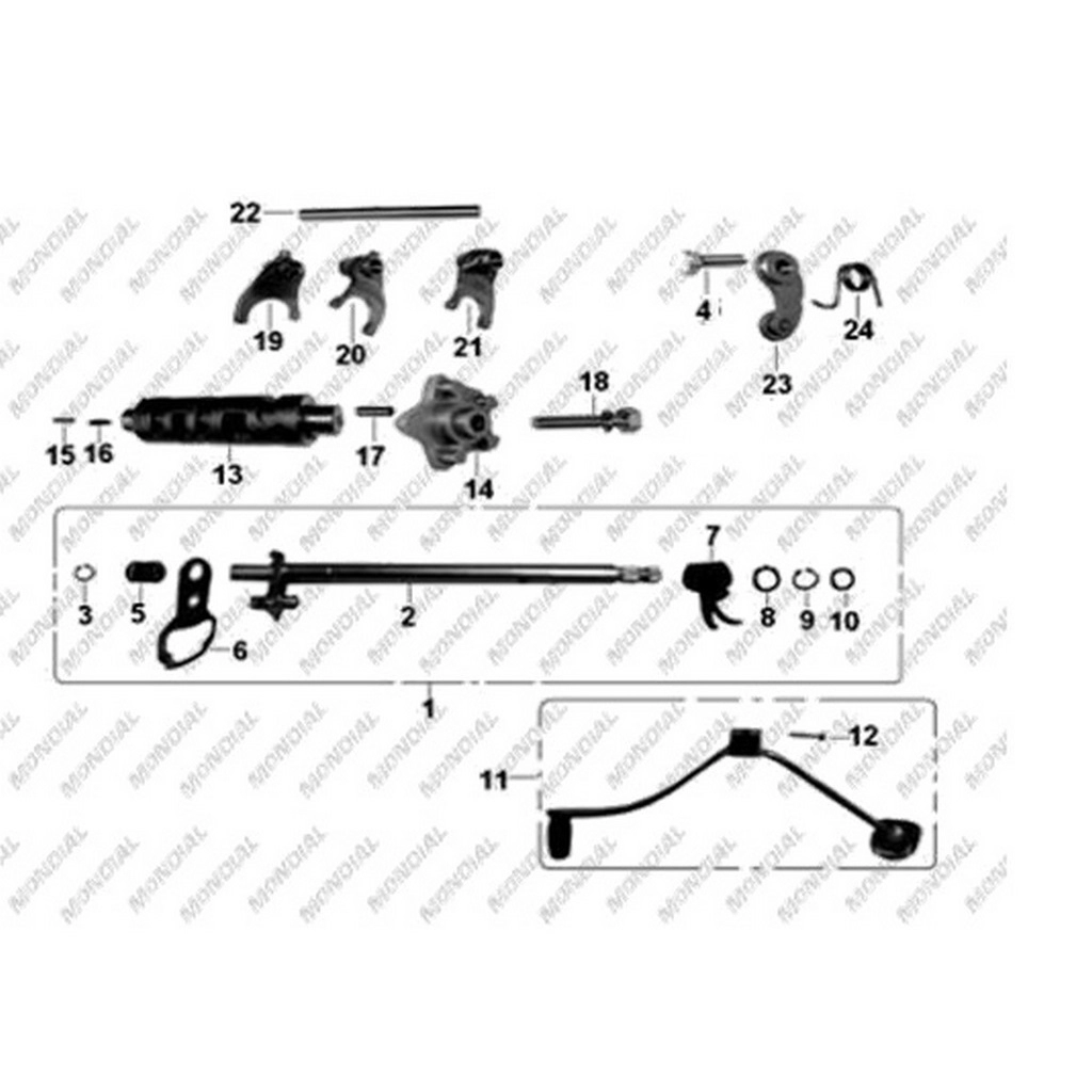 MONDIAL 125 MX (GRUMBLE) VITES CATALI UST #Y4MON0720A0028