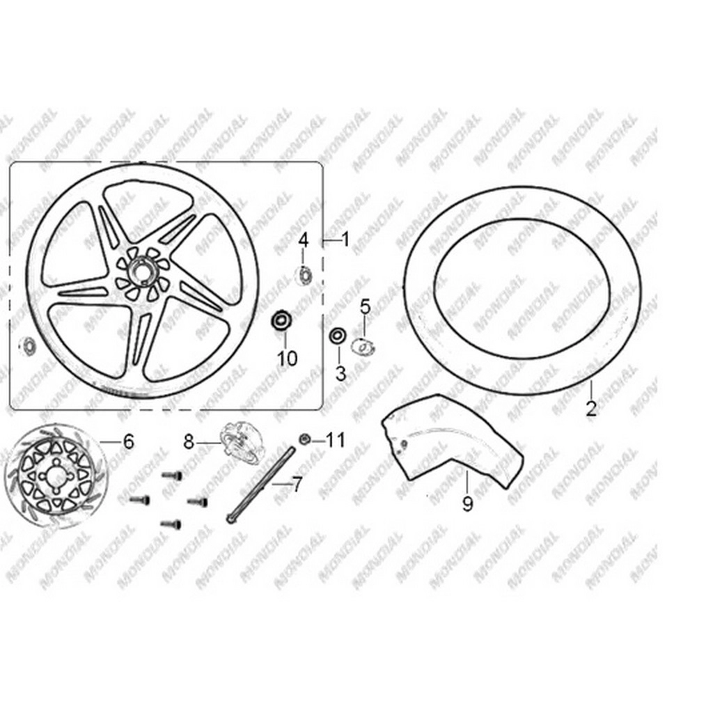MONDIAL 125 MX (GRUMBLE) KILOMETRE DISLI MEKANIZMASI #Y4MON0720A0071