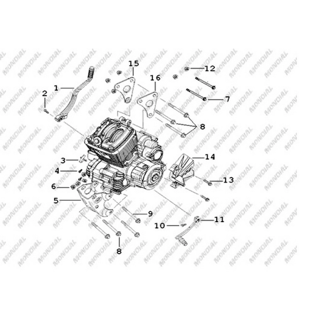 MONDIAL 150 MC-X ROADRCERX VITES PEDALI #Y4MON0760A0001