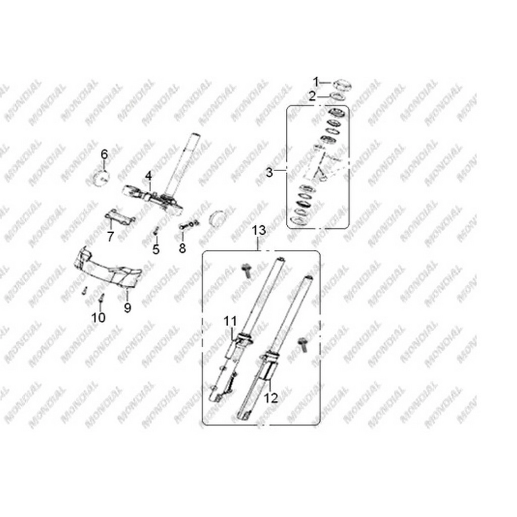 MONDIAL 150 MC-X ROADRCERX FURS TAKIMI KOMPLE #Y4MON0760A0008