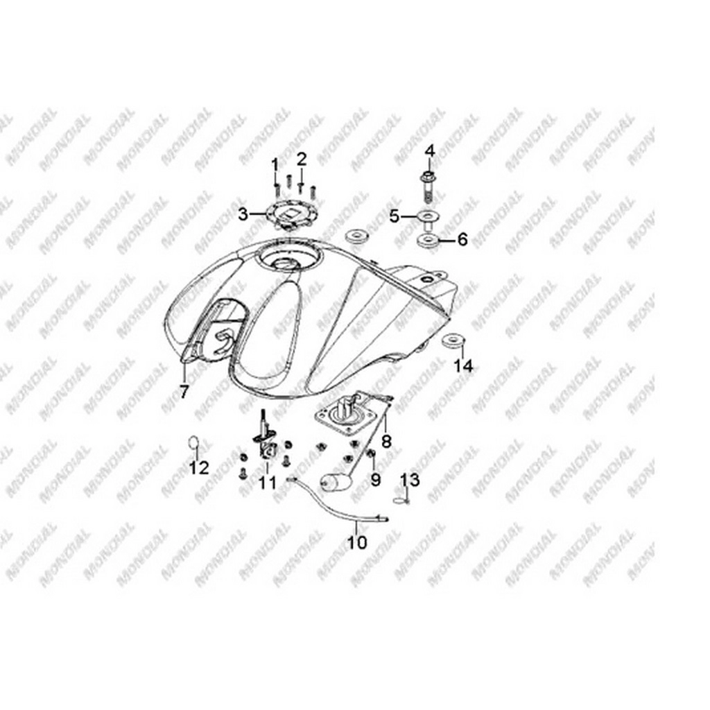 MONDIAL 150 MC-X ROADRCERX BENZIN MUSLUGU KOMPLE #Y4MON0760A0026