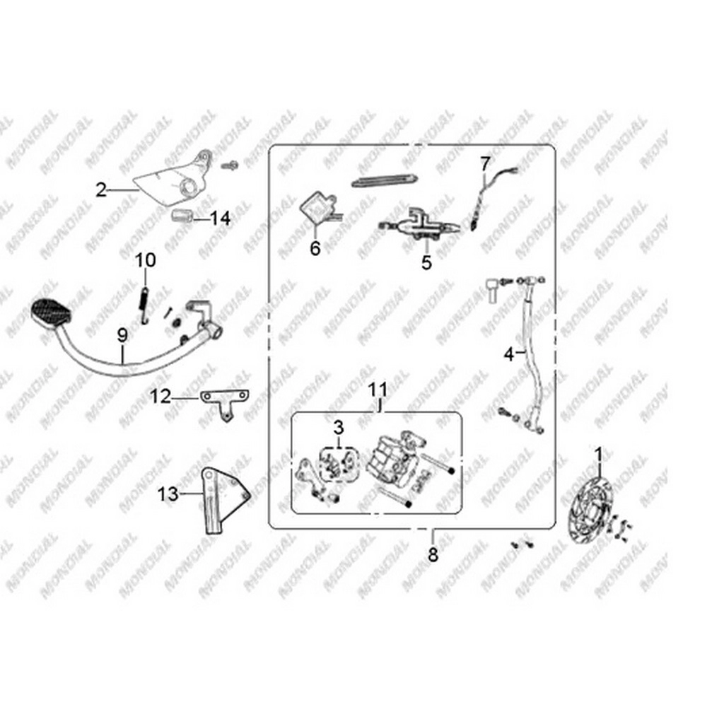 MONDIAL 150 MC-X ROADRCERX ARKA FREN DISKI #Y4MON0760A0059