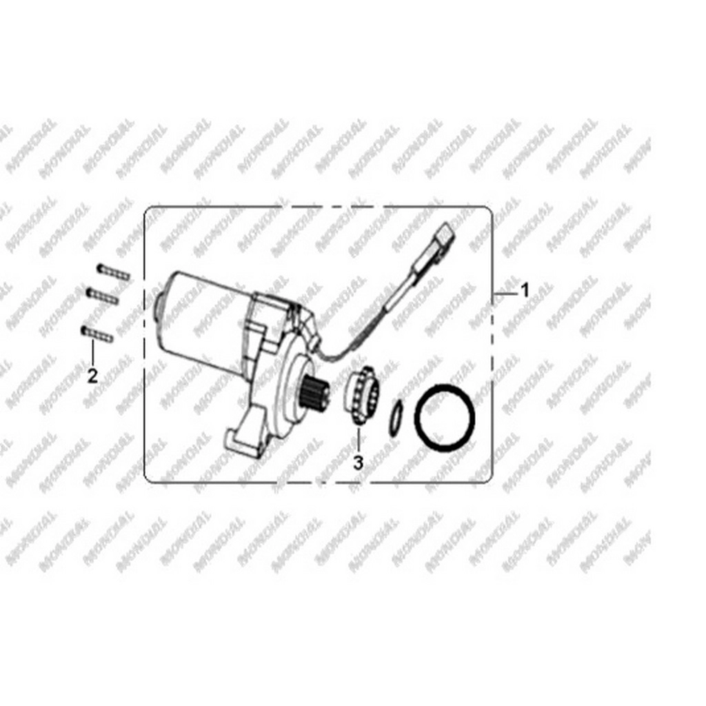 MONDIAL HYENA 100 MARS MOTORU KOMPLE #Y4MON0780A0014