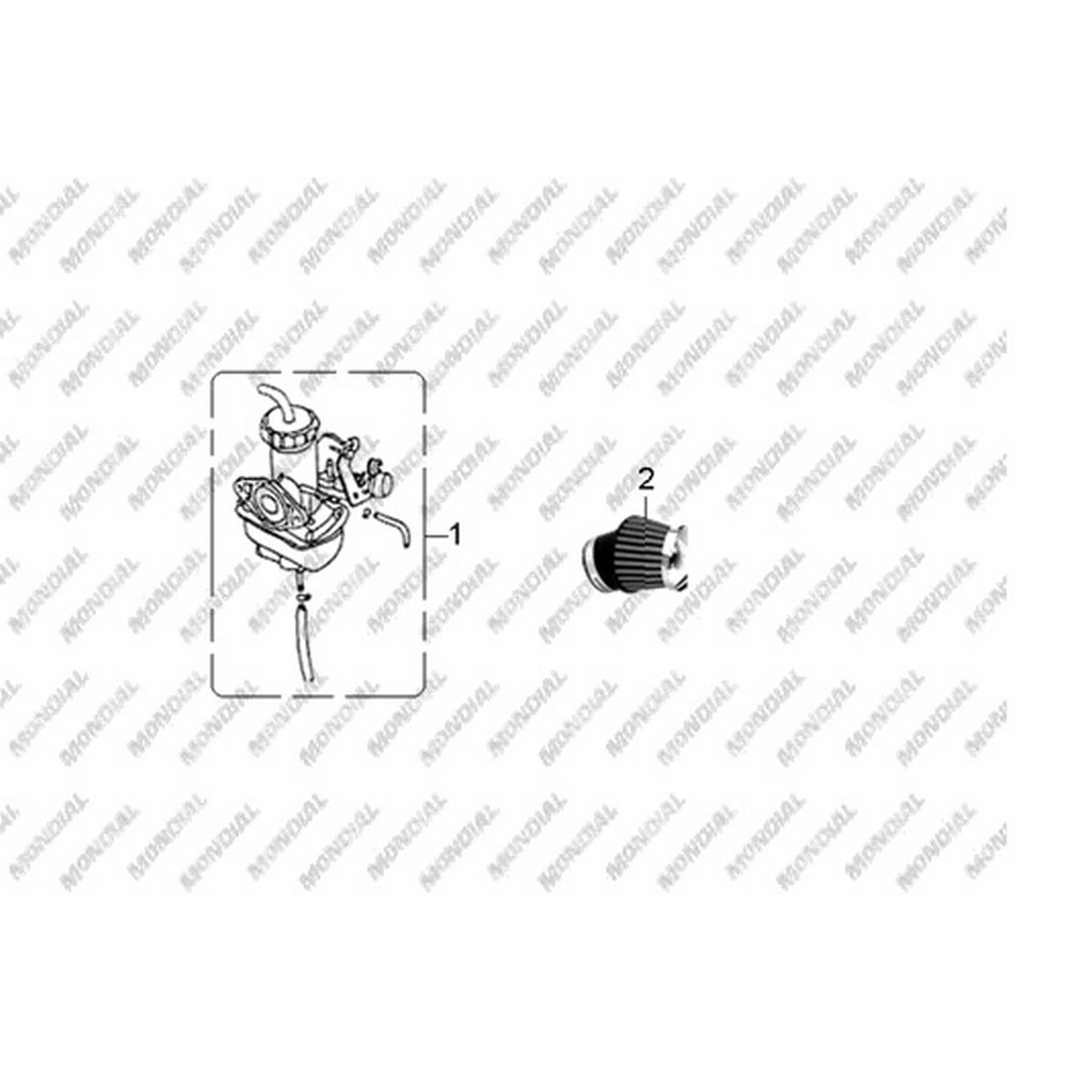 MONDIAL HECTOR KARBURATOR KOMPLE #Y4MON0880A0028