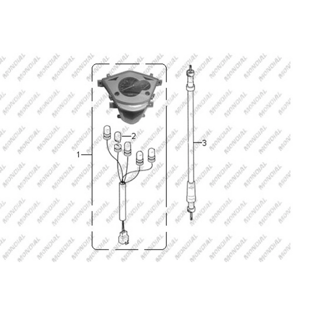 MONDIAL ARDOUR (100CC) GOSTERGE PANELI KOMPLE #Y4MON0920A0120