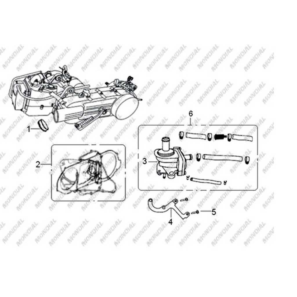 MONDIAL ARGENT (150CC) KATALIZOR BAGLANTI BRAKETI #Y4MON0930A0008