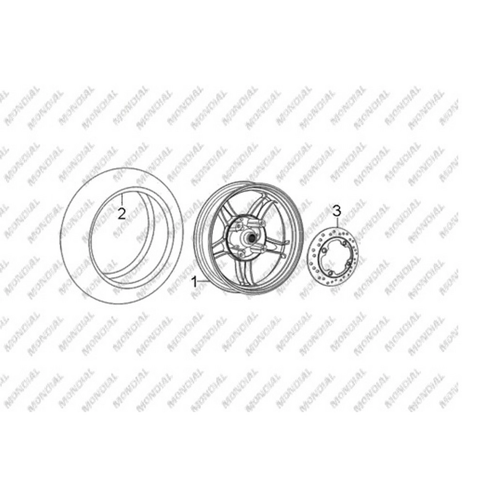 MONDIAL GOMAX ARKA JANT - CELIK (2.75X16") (SIYAH) #Y4MON0940A0086