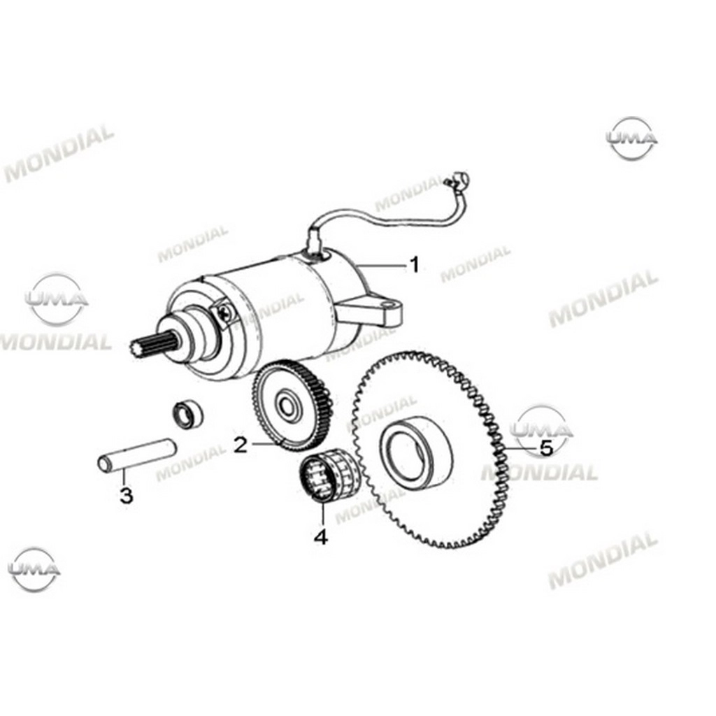 MONDIAL RX1 MARS MOTORU KOMPLE #Y4MON1025A0074